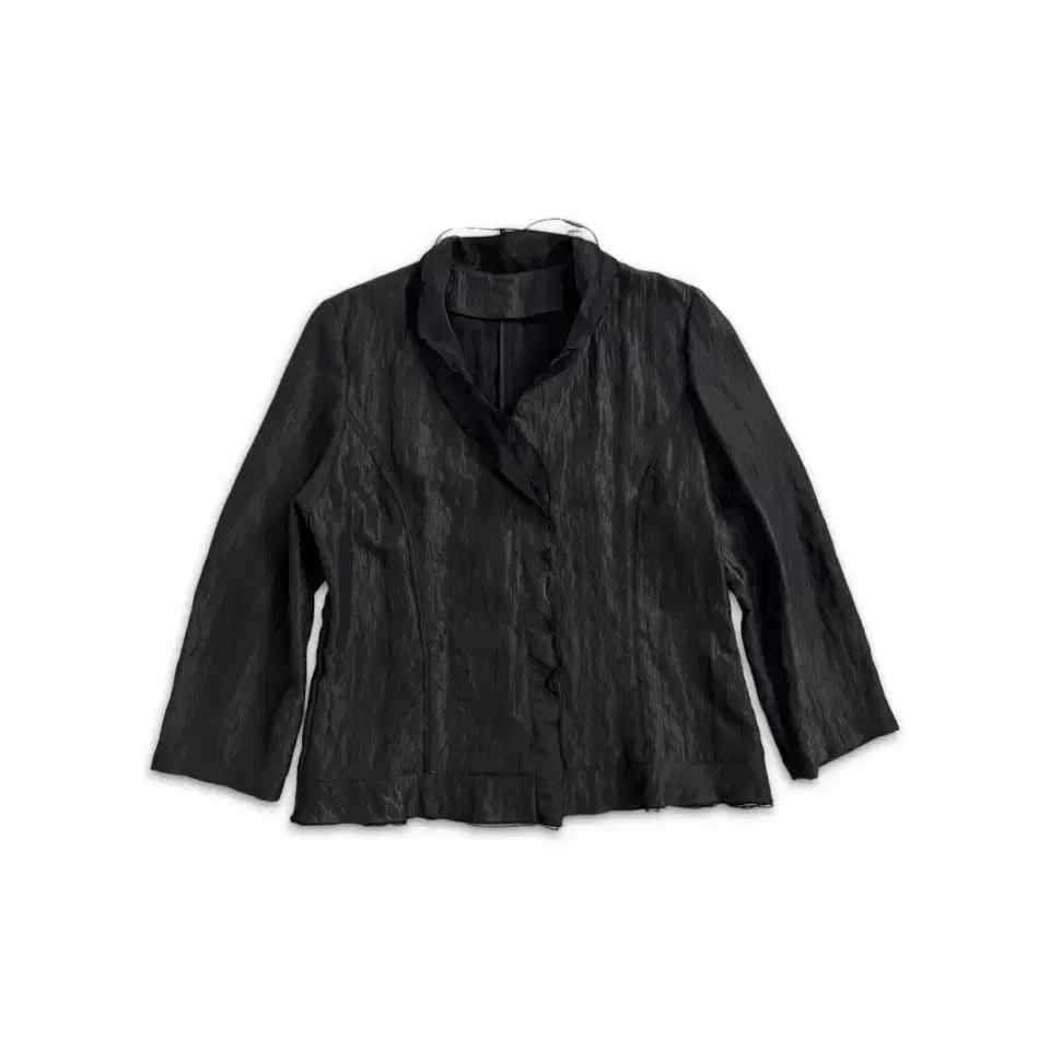 vintage black textured rayon jacket