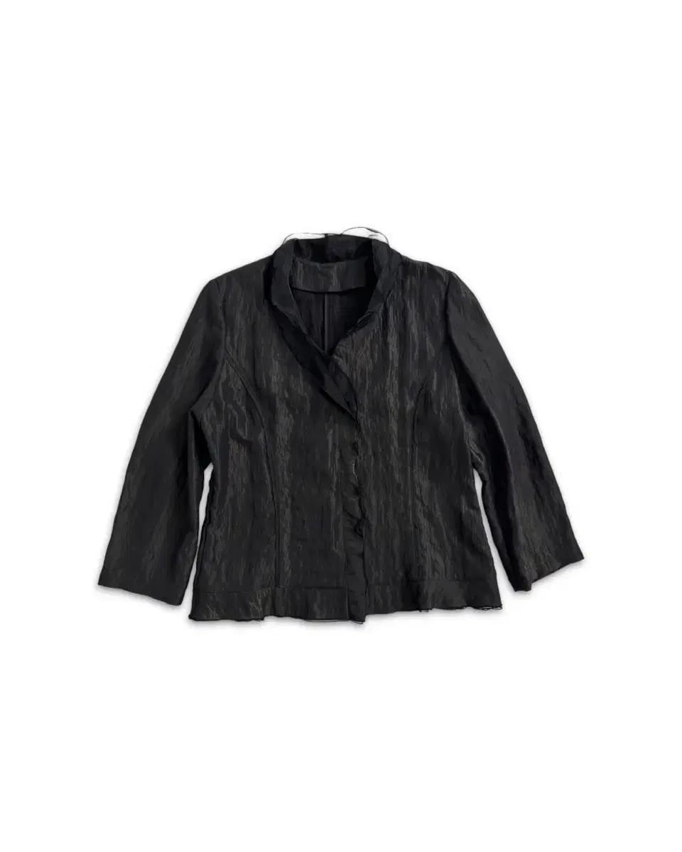 vintage black textured rayon jacket