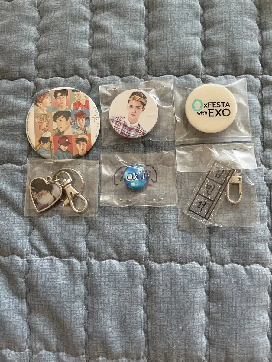 EXO merchandise bulk wts (GripTalk badge keyring)