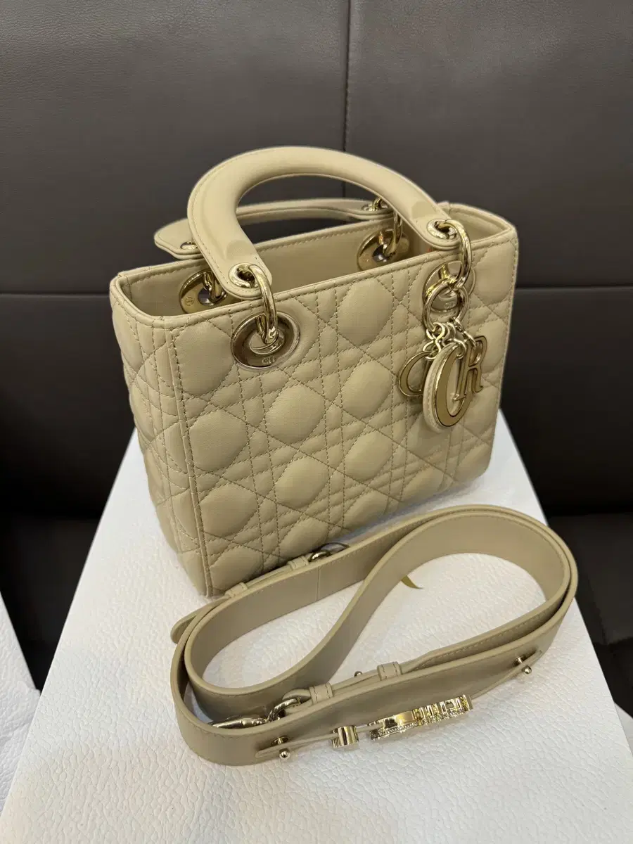 Dior Lady Bag Small Beige M0538OCEA M39U Brand New and in Full Condition