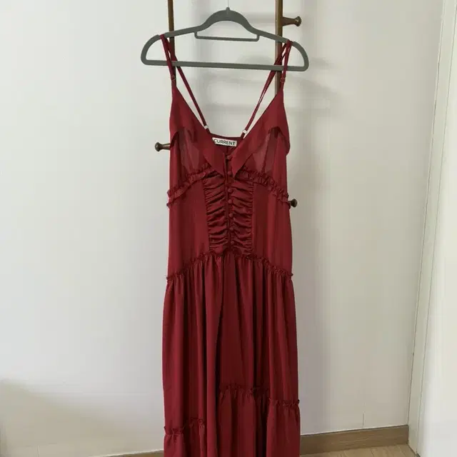 커렌트 원피스 SHEER SHIRRING SLIP DRESS size2