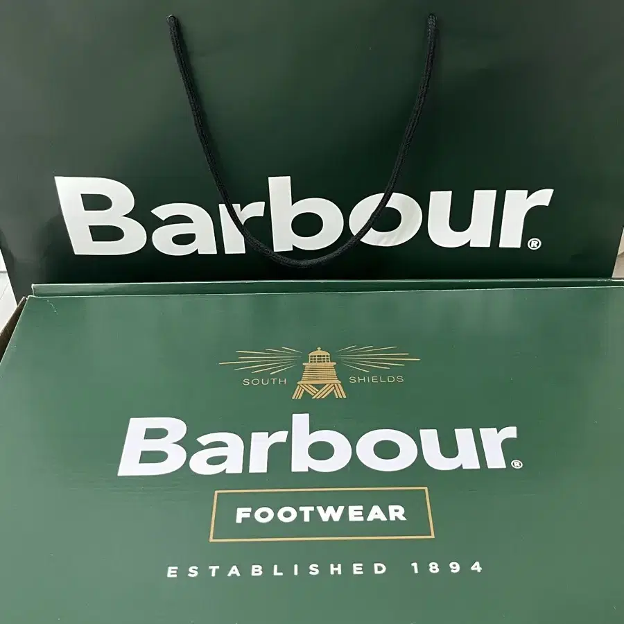 새상품 풀박 ) 바버 barbour 레인부츠 롱