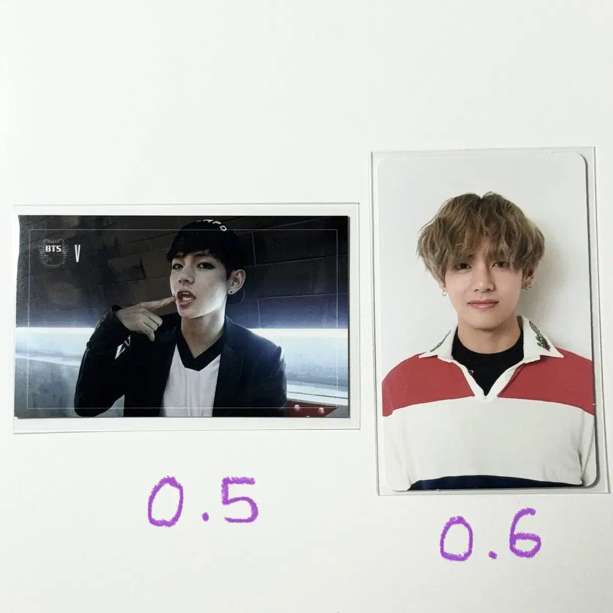 V kim taehyung photocard Dark & Wild Rubsell Photo Card