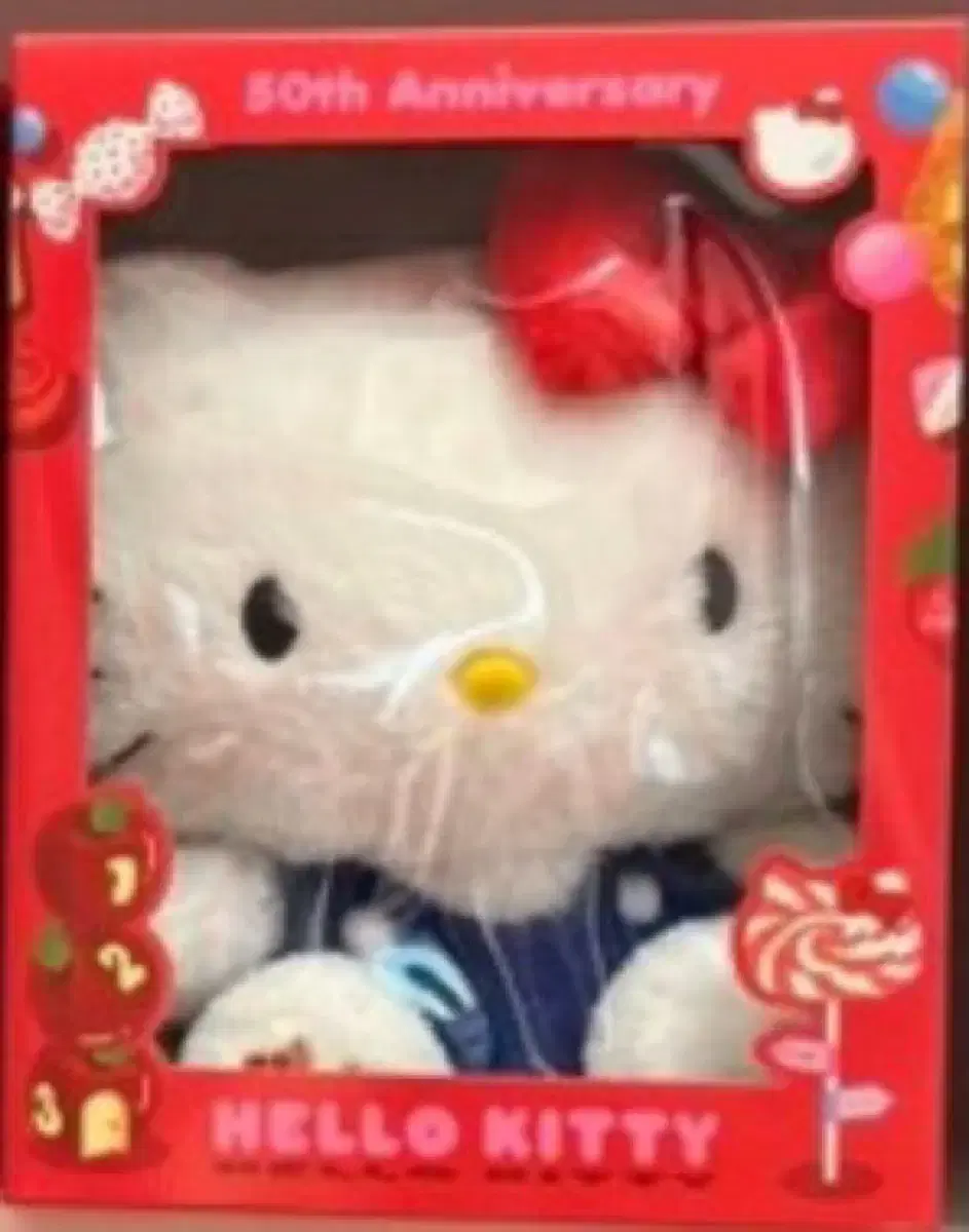 Unsealed limited edition Hello Kitty 50th Anniversary New World pop up Furry Kitty Doll