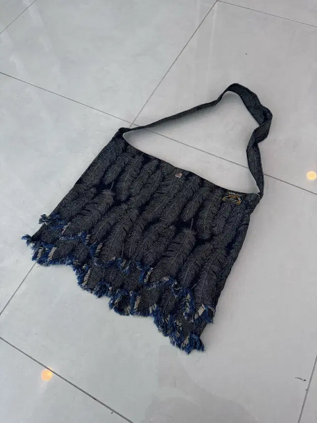 kapital feather denim bag (S)