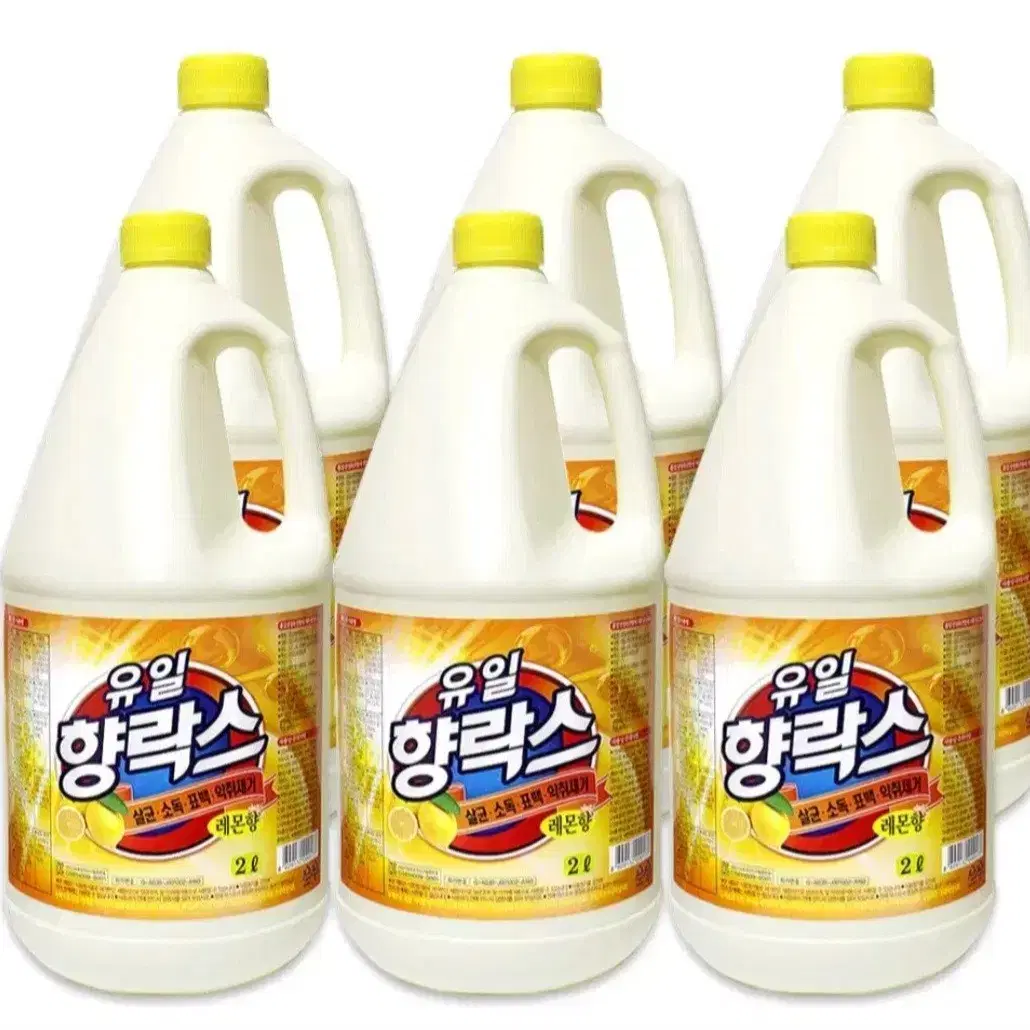 유일향락스레몬향 2LX6개총12L 살균,소독,표백,악취제거5790원