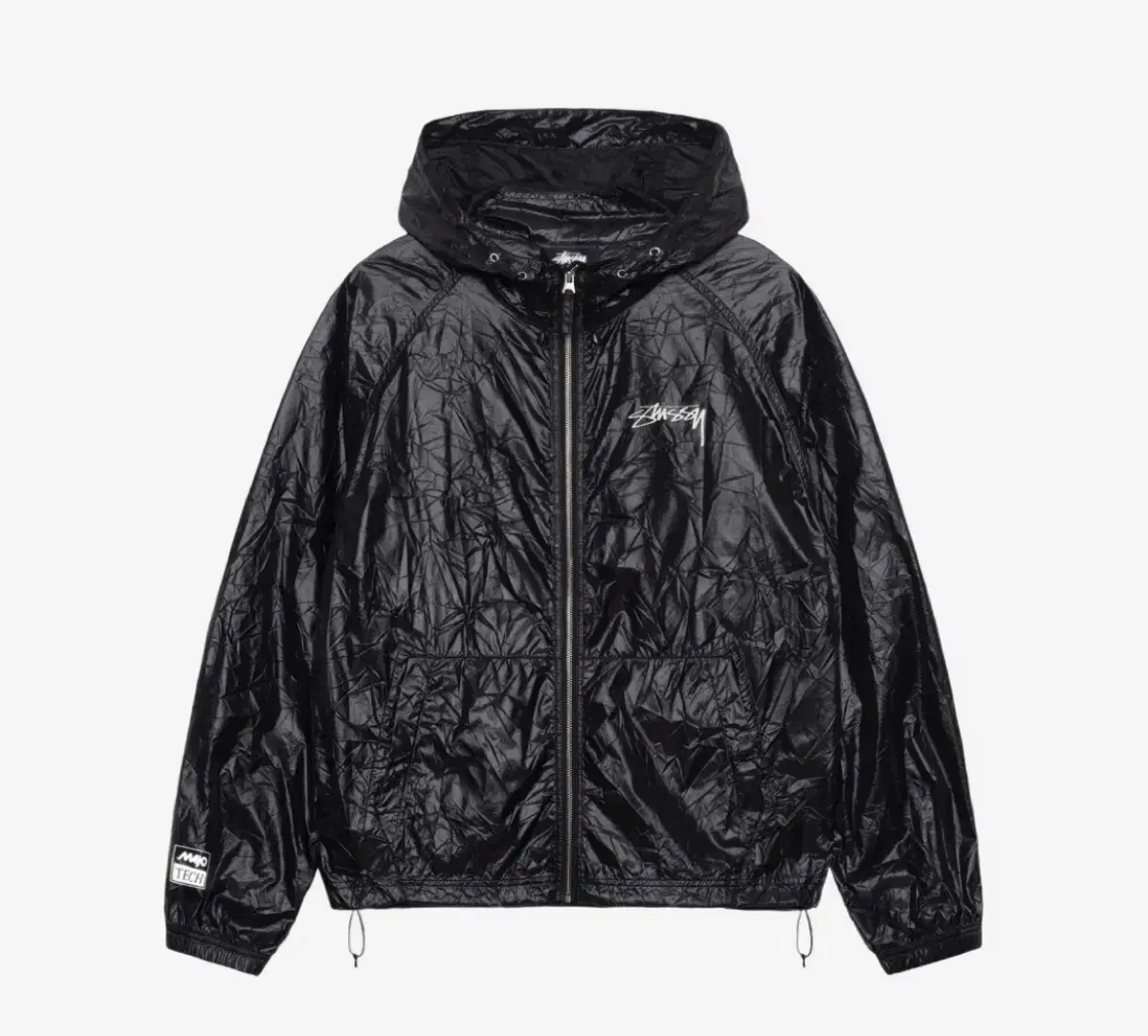 Stussy Beach Shell Wrinkle Nylon Jacket Windbreaker M New