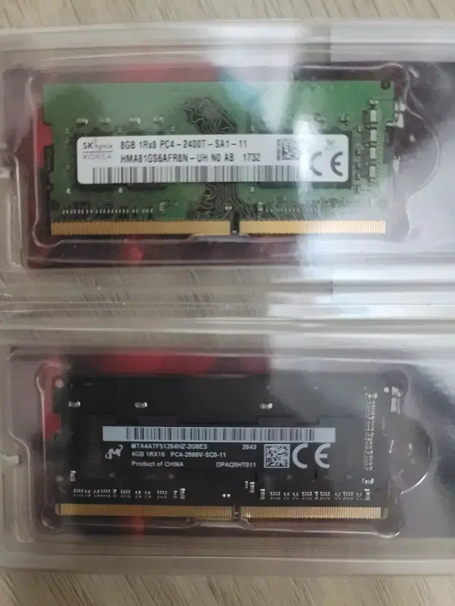 노트북용 DDR4 램 8GB(기가) 하이닉스, 4GB(기가) 마이크론