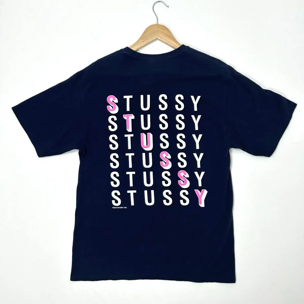 Stussy 스투시 스펠아웃 네이비 반팔티