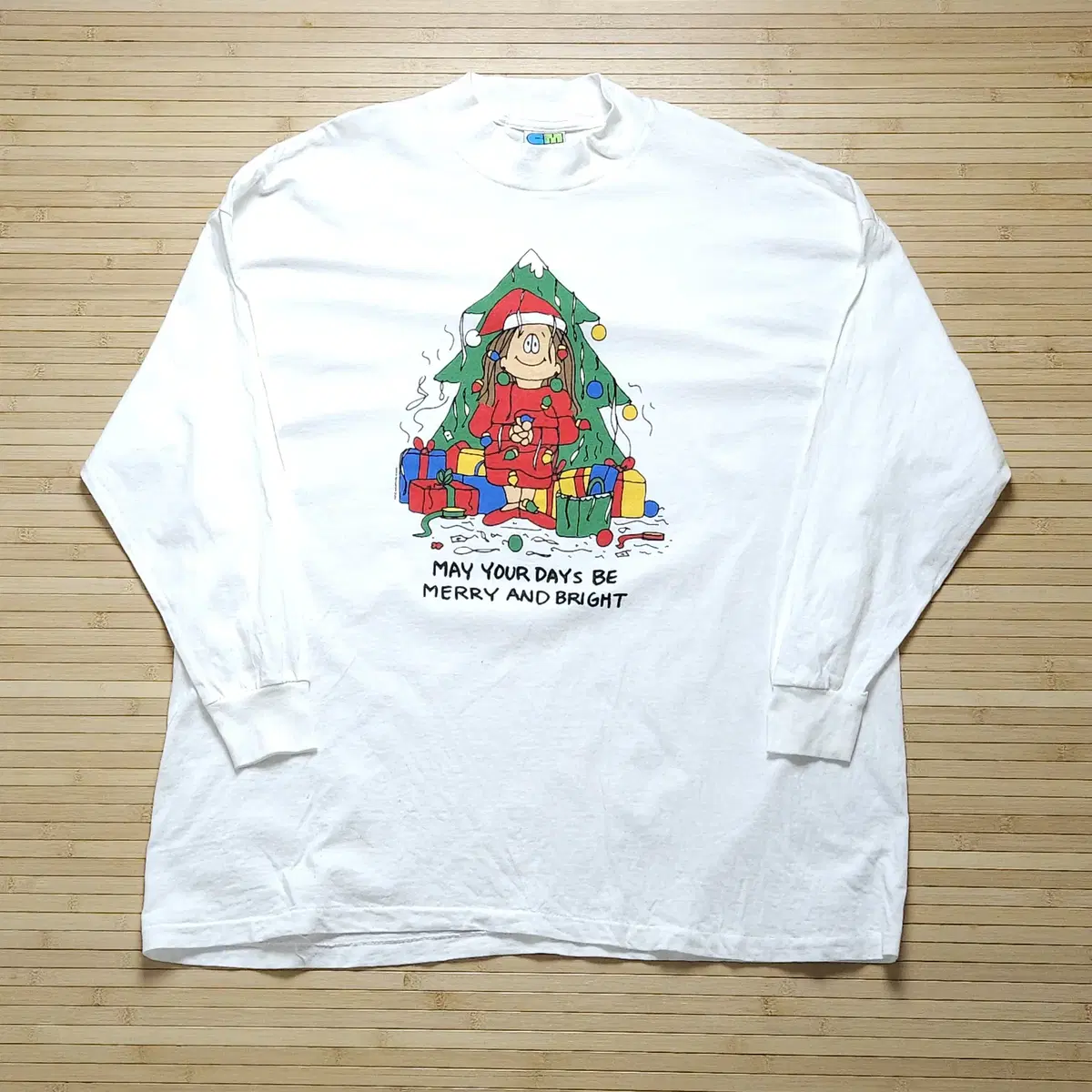 90s Vintage Christmas slogan Single-Stitch Long Sleeve