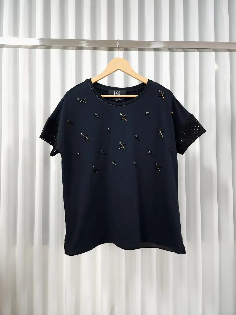 UK UK Flower Beads Loose Fit T-shirt