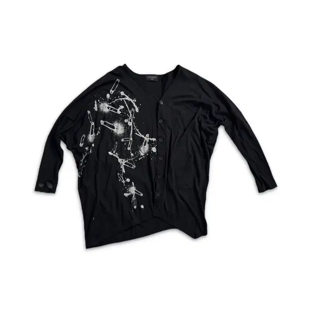 graphic splatter oversized cardigan