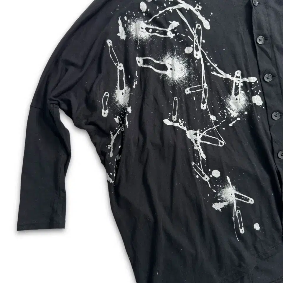 graphic splatter oversized cardigan