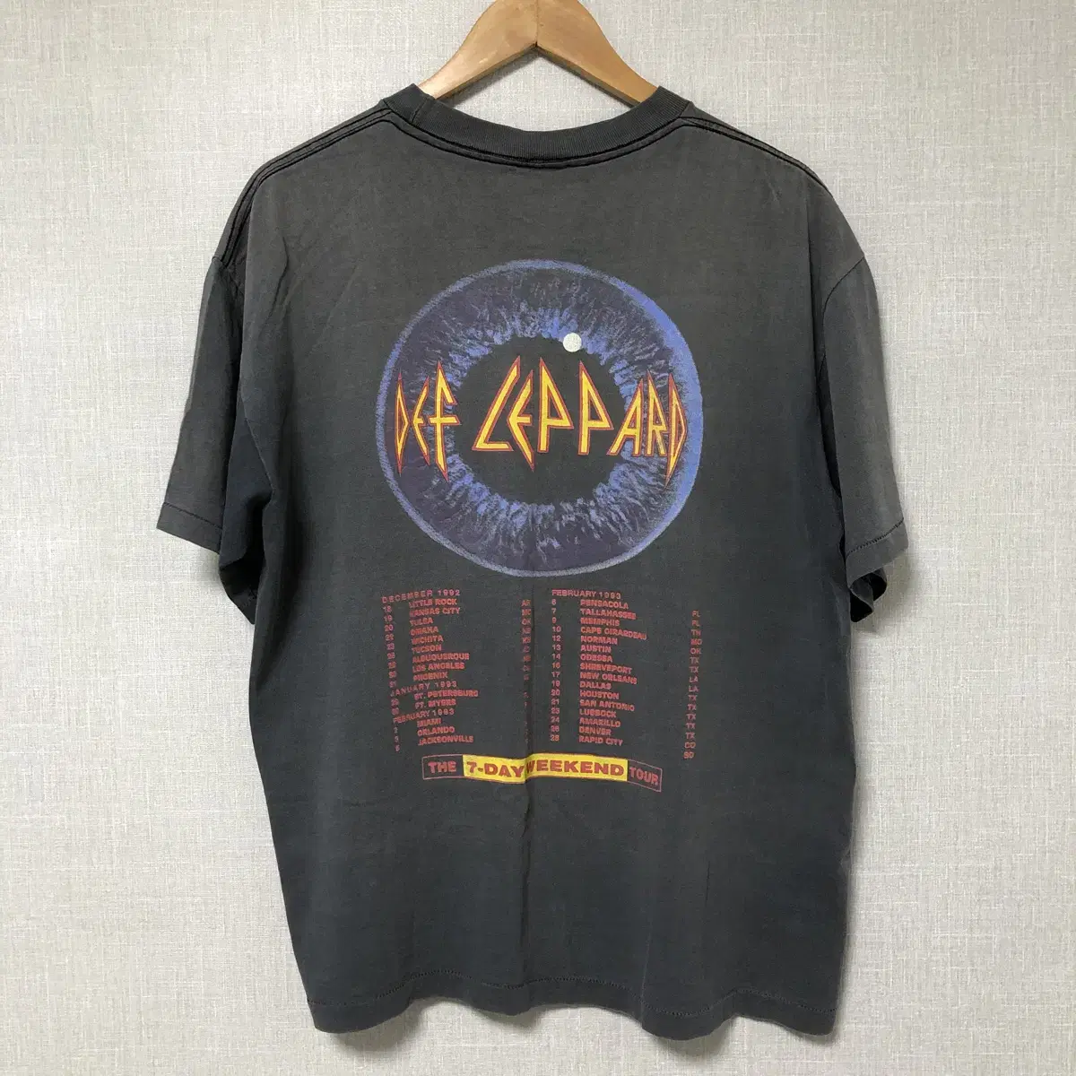 90s def leppard 투어 티셔츠