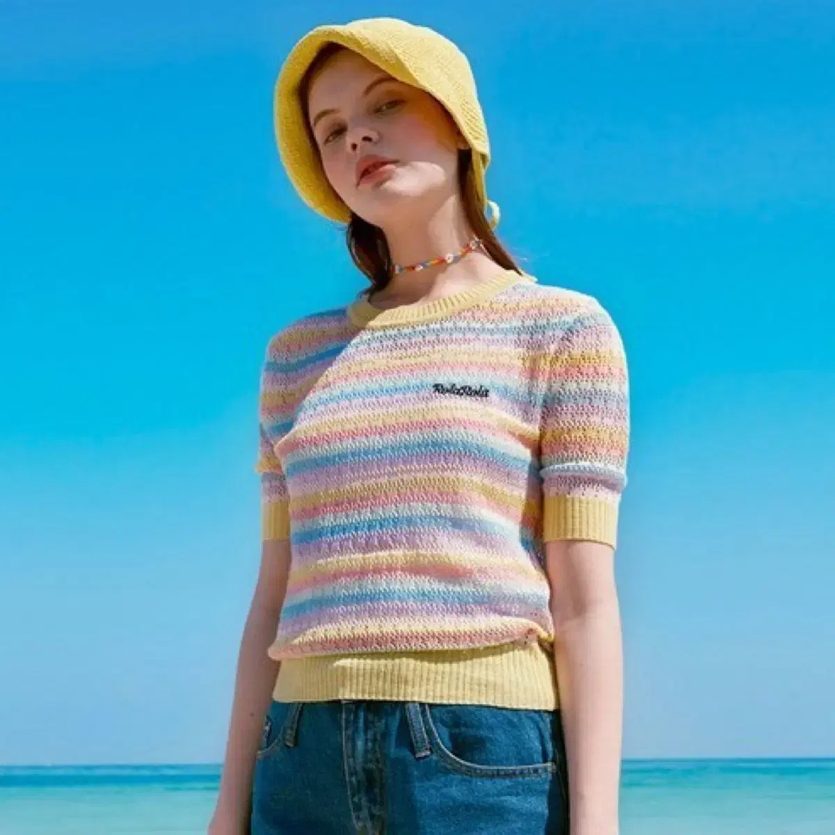 Laura Laura Rainbow Short Sleeve Knit