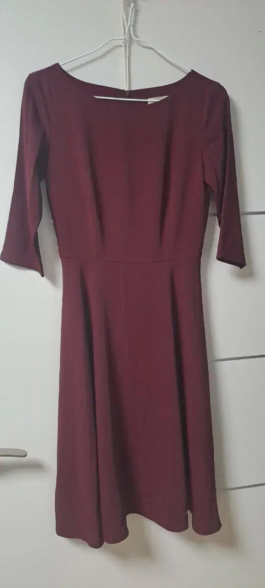 eune ermine dress wine colorone piece 44