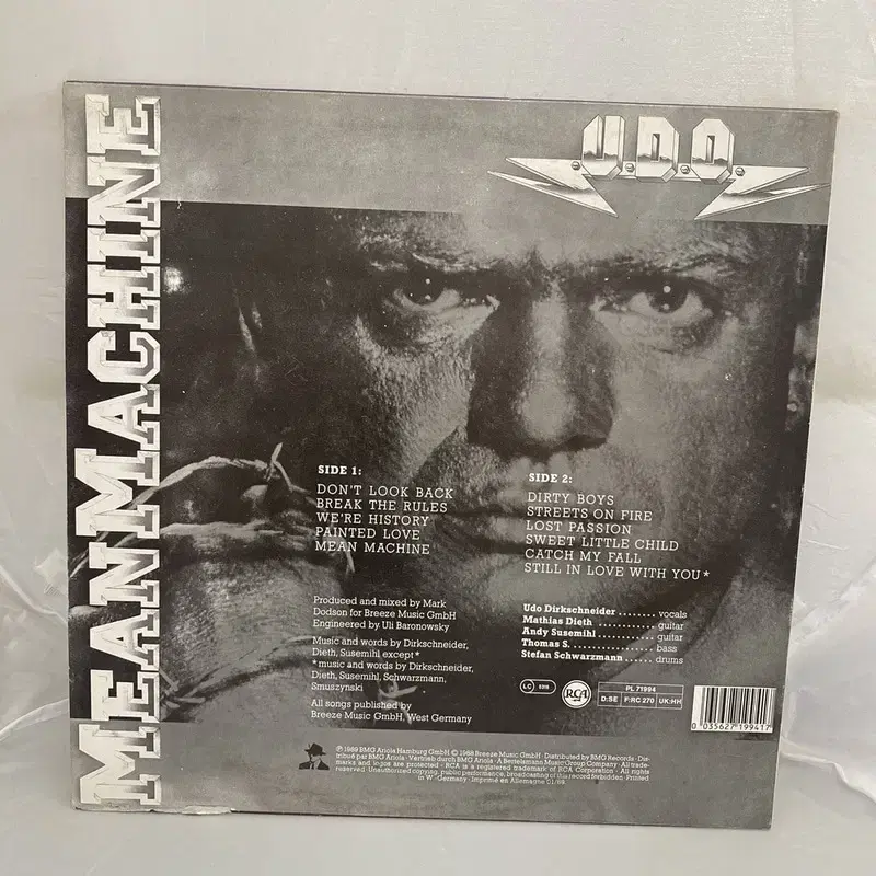 UDO MEAN MACHINE  LP / AA3132