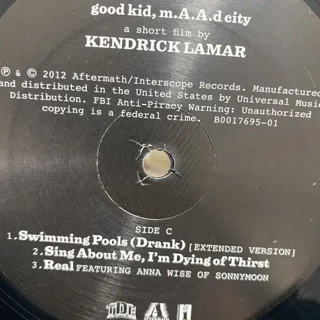 KENDRICK LAMAR LP / AA3148