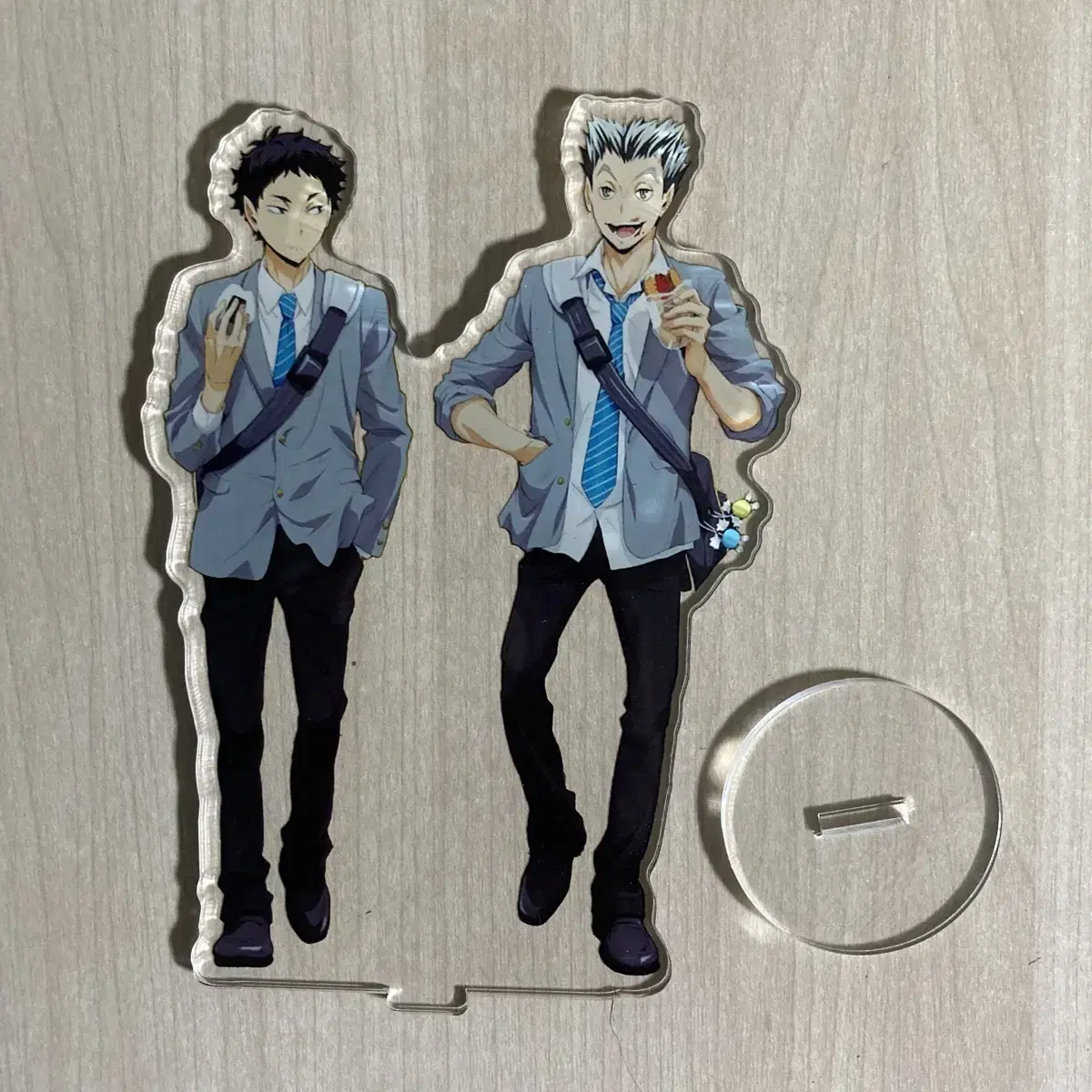 [unofficial goods] haikyuu Bokuto Akaashi School Road acrylic stand Goods