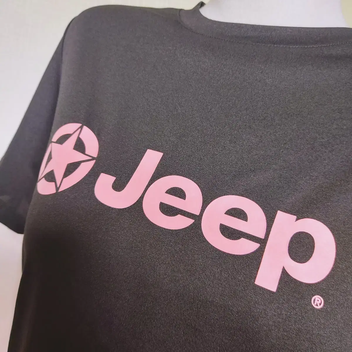 Jeep 별로고 여성티셔츠 블랙 핑크 반팔 S