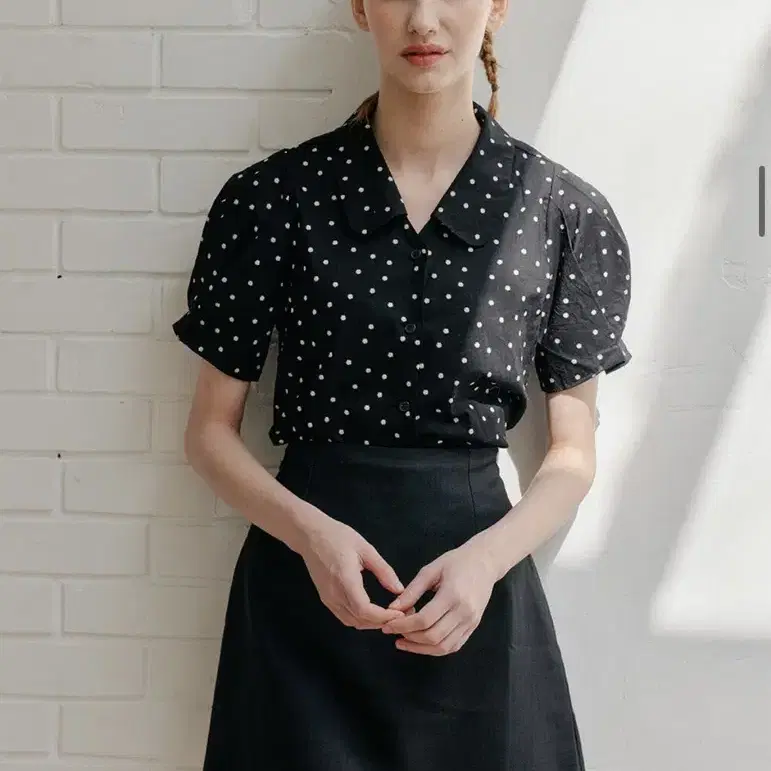 29cm 구입, 엽페 flower puff shirt 블라우스