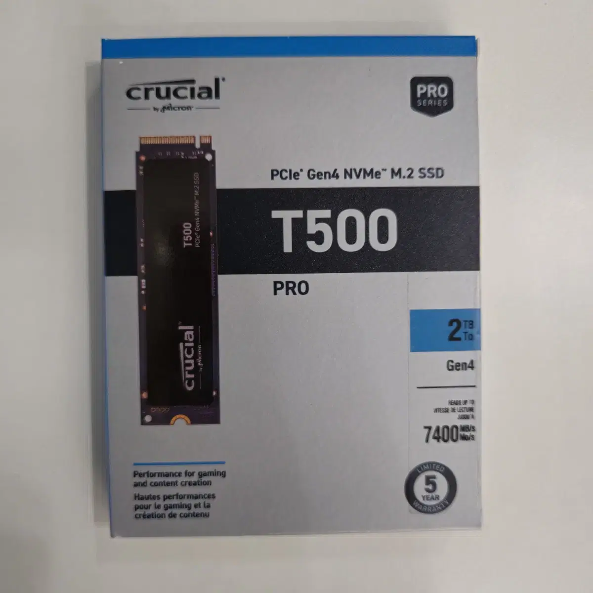 미개봉 Crutial T500 NVMe M.2  2TB SDD