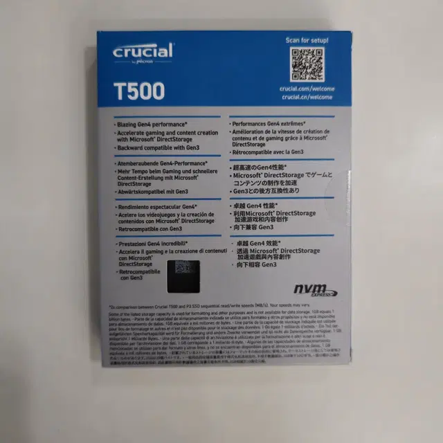 미개봉 Crutial T500 NVMe M.2  2TB SDD