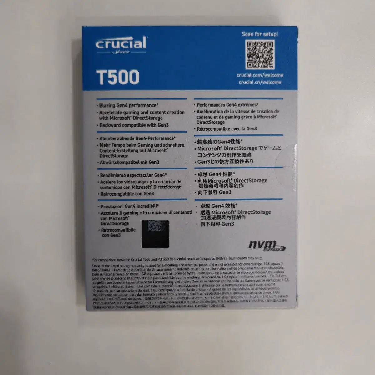 미개봉 Crutial T500 PRO NVMe M.2  2TB SDD