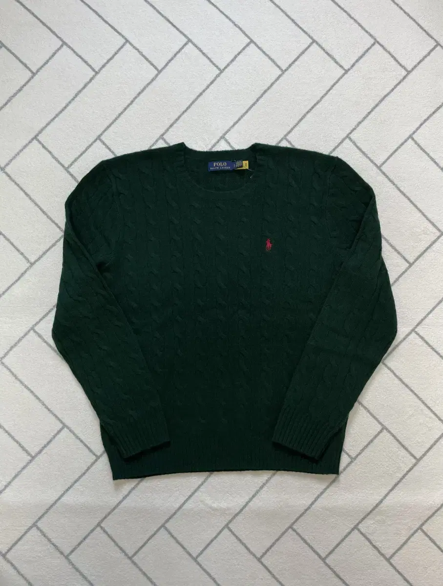 (New/L) Polo Wool Cashmere Cable Sweater