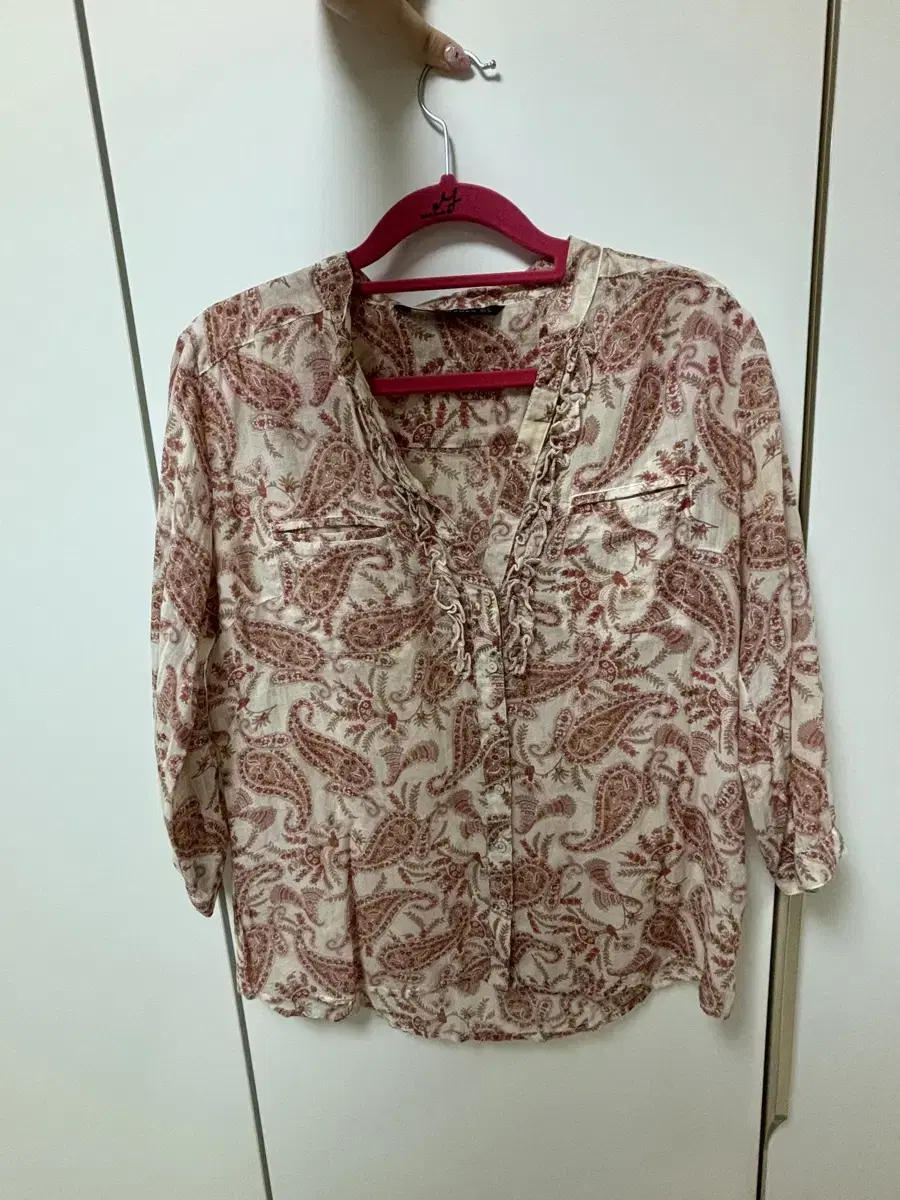 Zara Patterned Blouse Shirt M