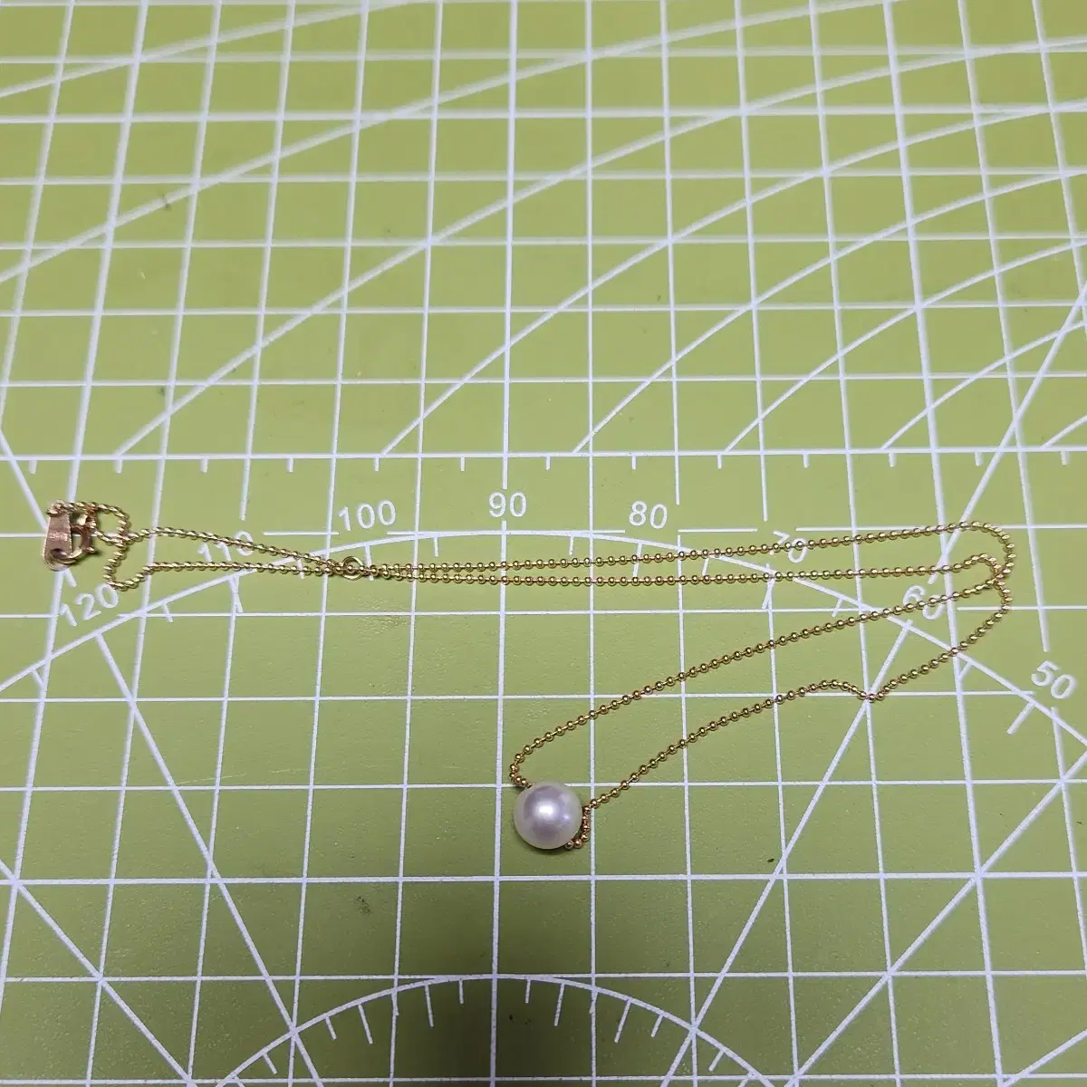 18k 일본제 아코야 진주 통과 군번줄 체인 ㅡ 택배무료배송