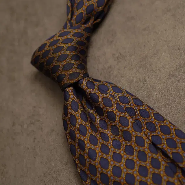 HERMES 939 IA Silk Tie (Navy/8)