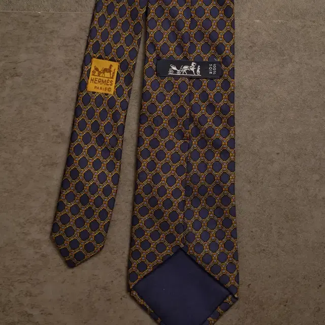 HERMES 939 IA Silk Tie (Navy/8)