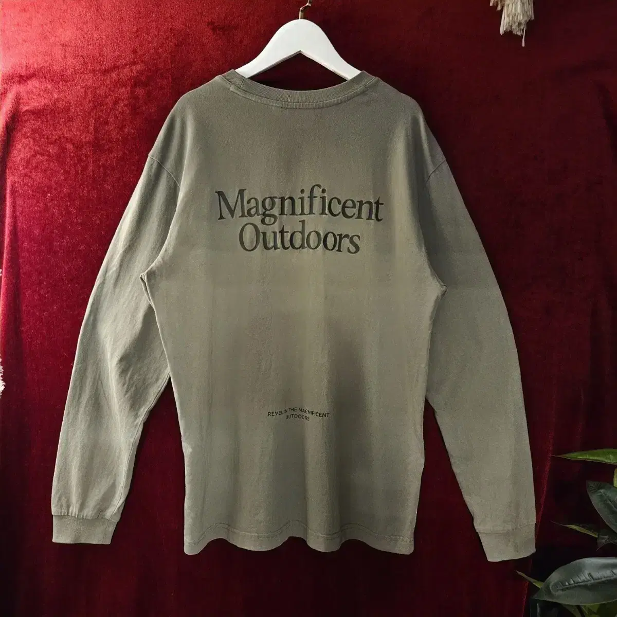 뉴발란스 Magnificent 밀리터리 카키 긴팔티셔츠 L 100size