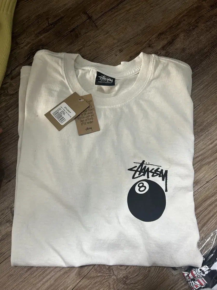 Stussy 8-Ball White S New