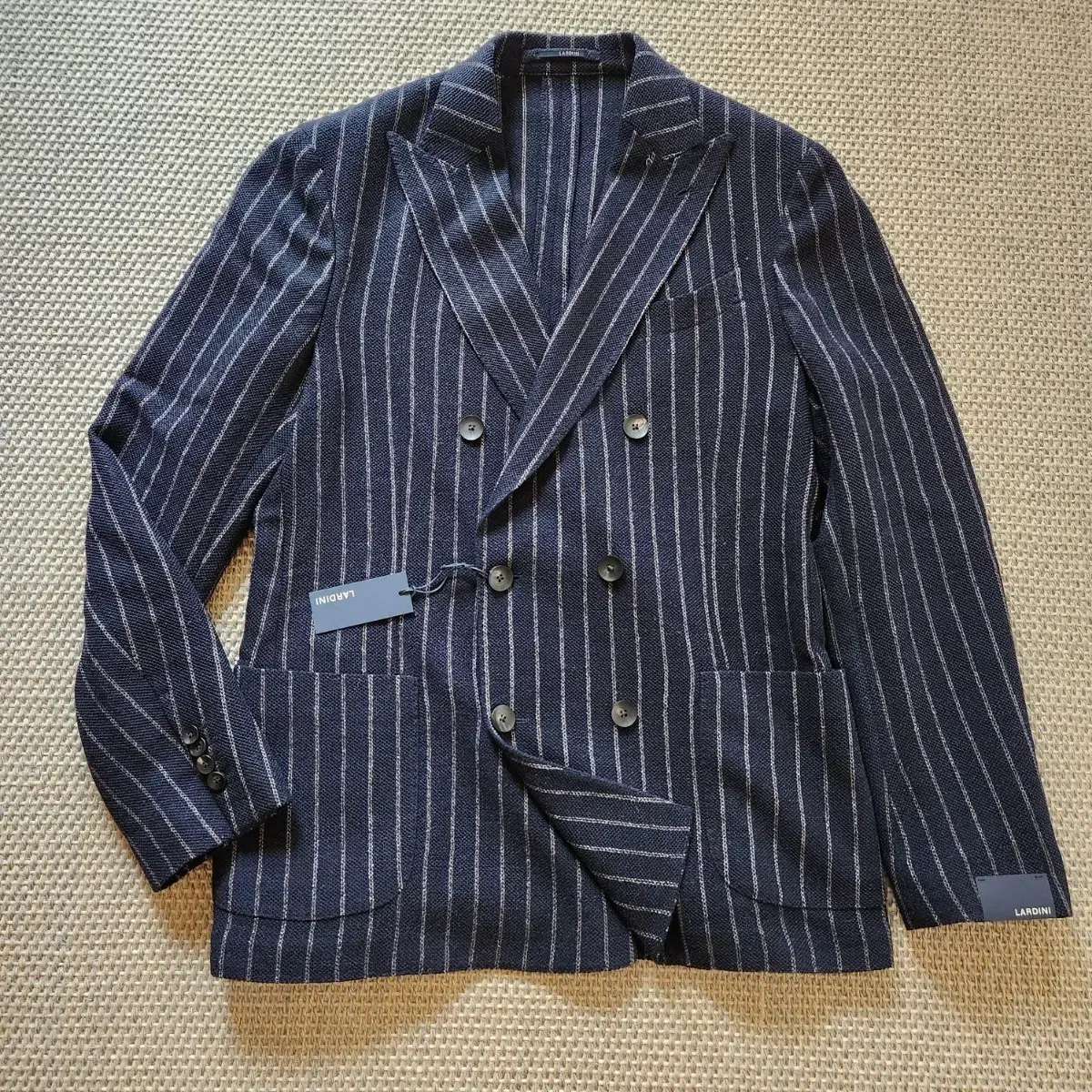 LARDINI Lardini Italian finest summer silk wool weave double blazer