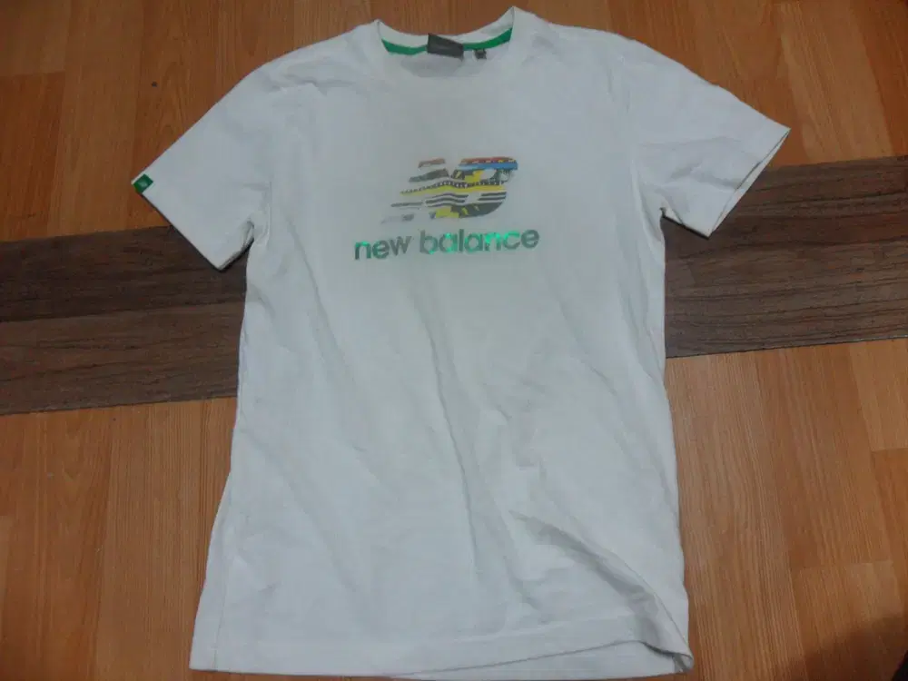 6,000 New Balance Men's Short Sleeve Round T-Shirt Cotton 1