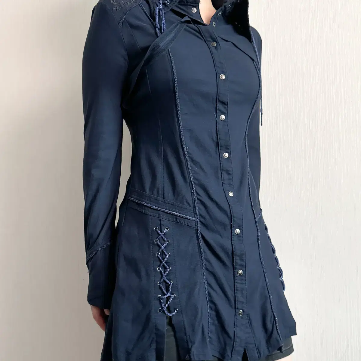 Ozz croce lace up point shirt onepiece