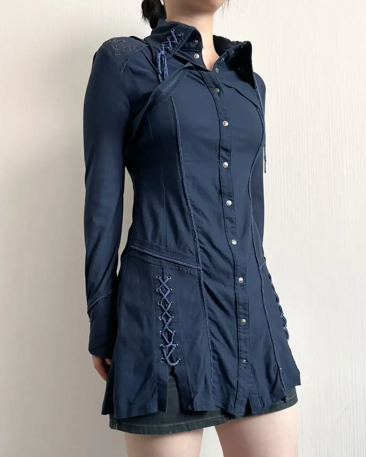 Ozz croce lace up point shirt onepiece