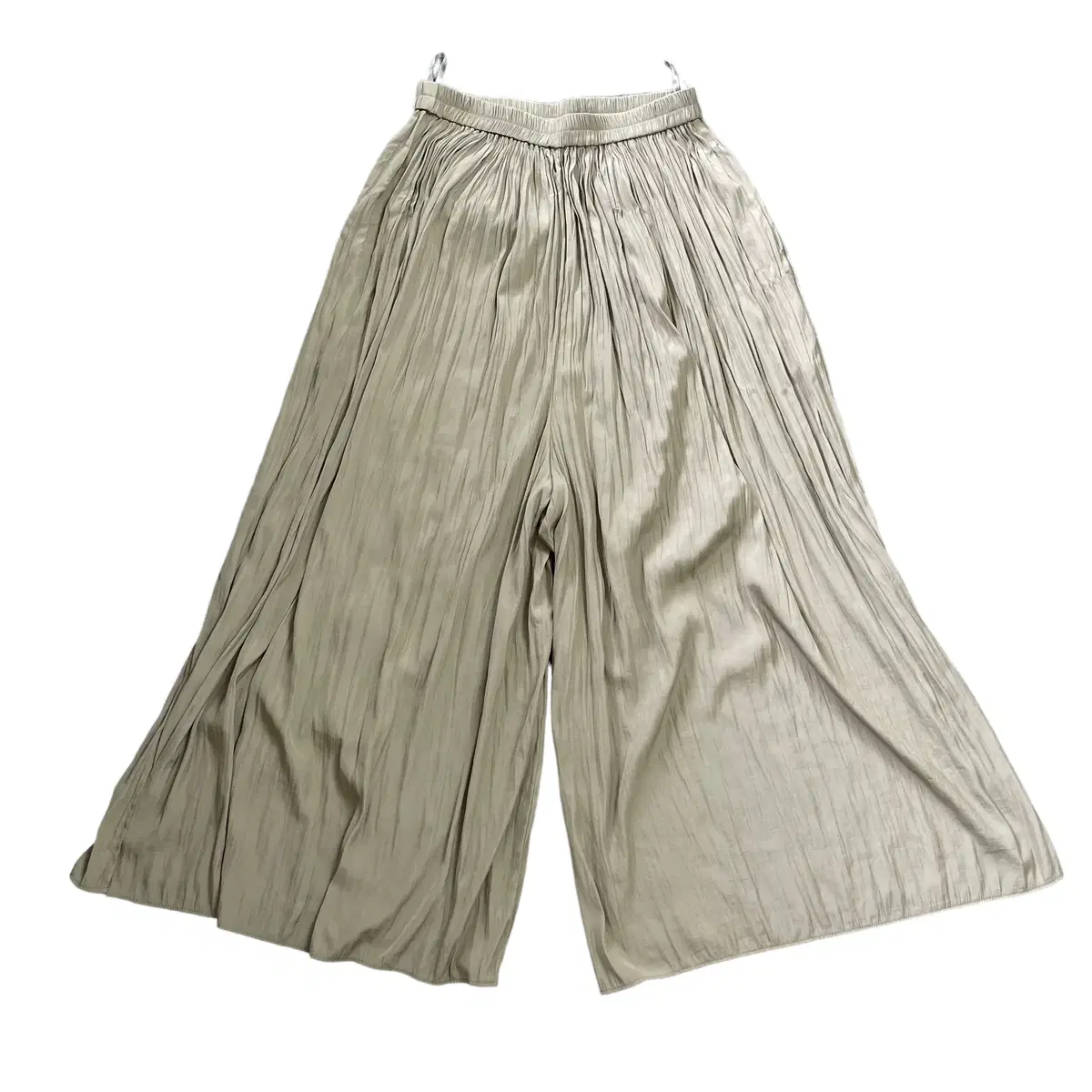 (Banded) Uniqlo Khaki Pleated Wide Pants M