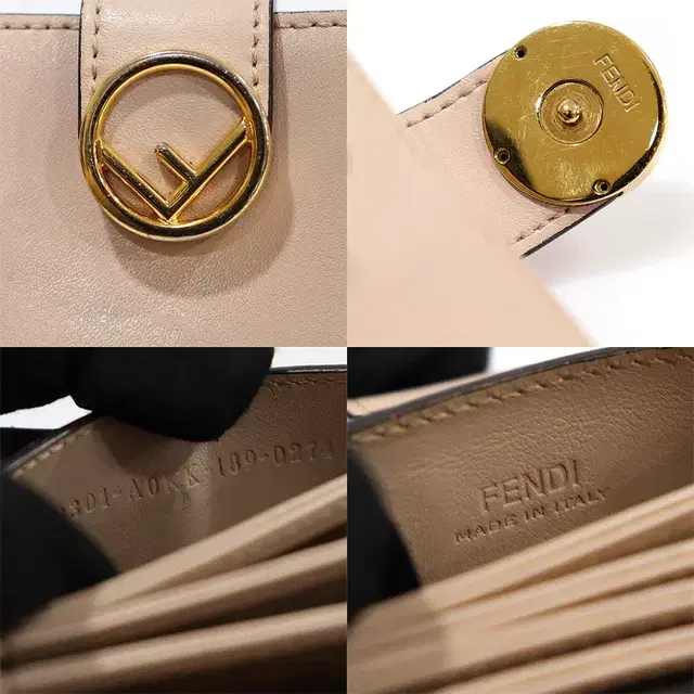 펜디 8M0301 F is Fendi 아코디언 카드 지갑 61877FD