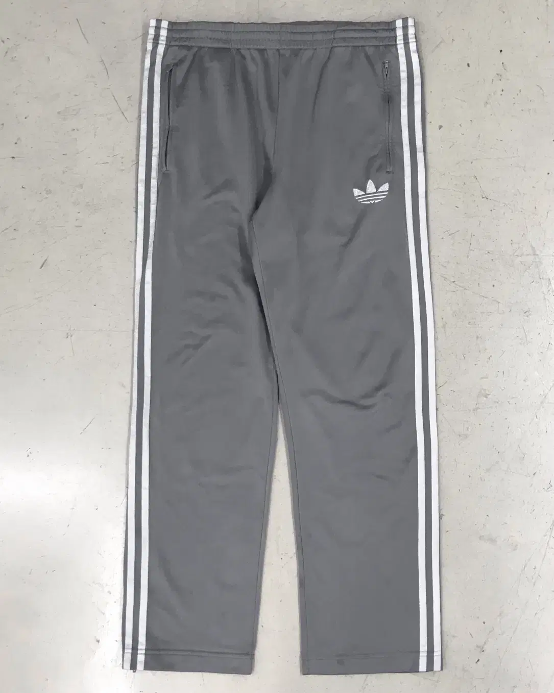 Adidas 3-Stripe Firebird Cement Gray Track Pants