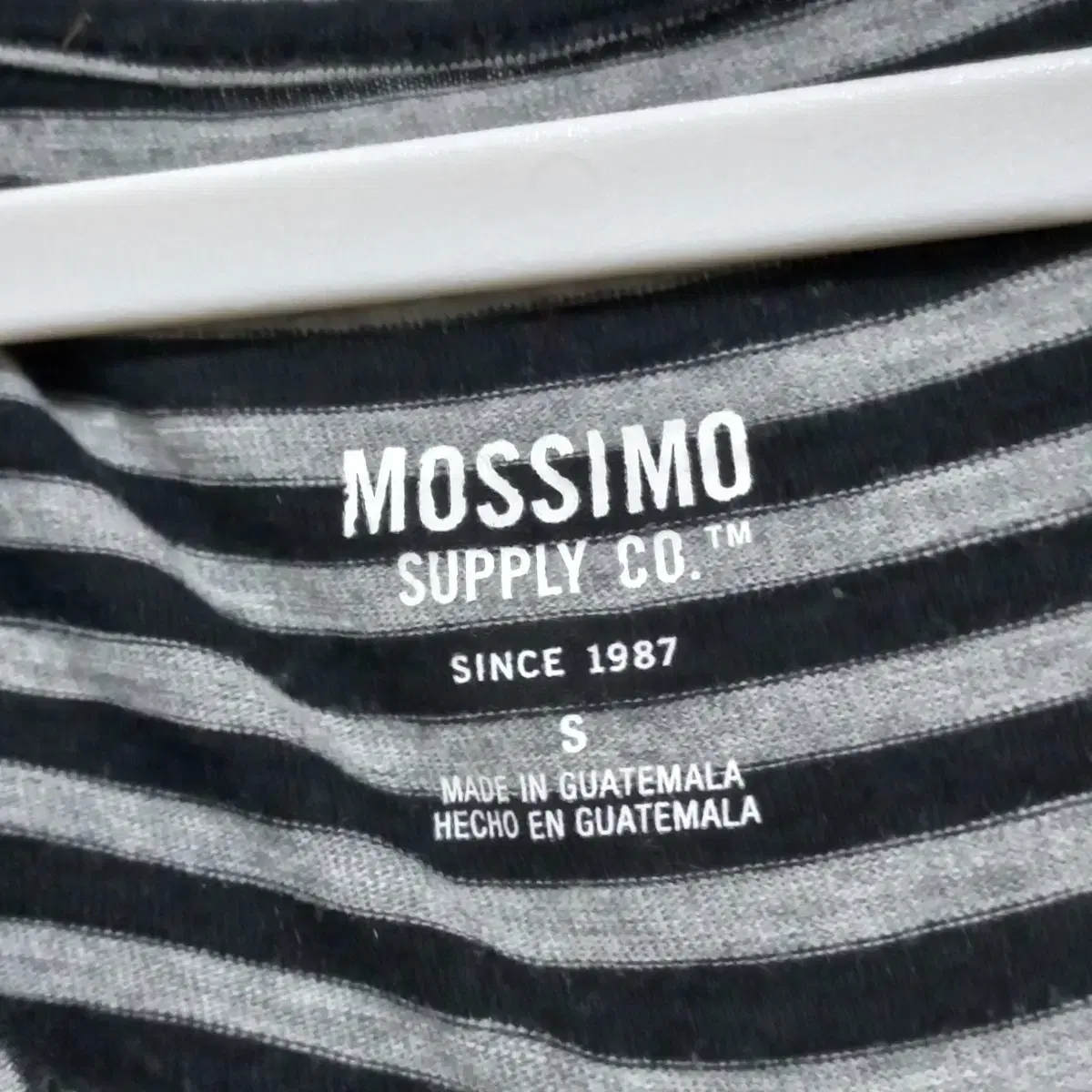 mossimo 마시모 여성 브이넥 스트라이프 반팔티 S