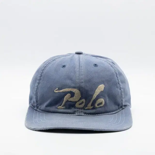 VINTAGE POLO CURSIVE FONT BLUE HAT