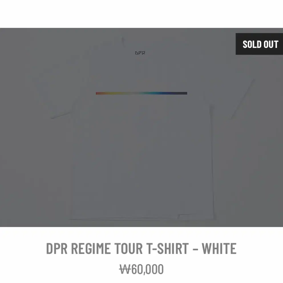 Dpr Regime Tour T shirt [White] [Size 2]