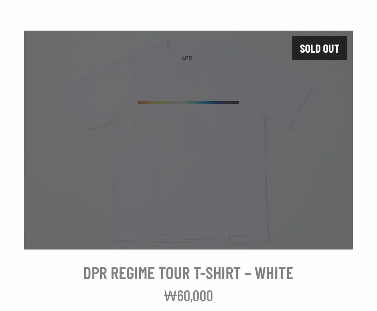 Dpr Regime Tour T shirt [White] [Size 2]