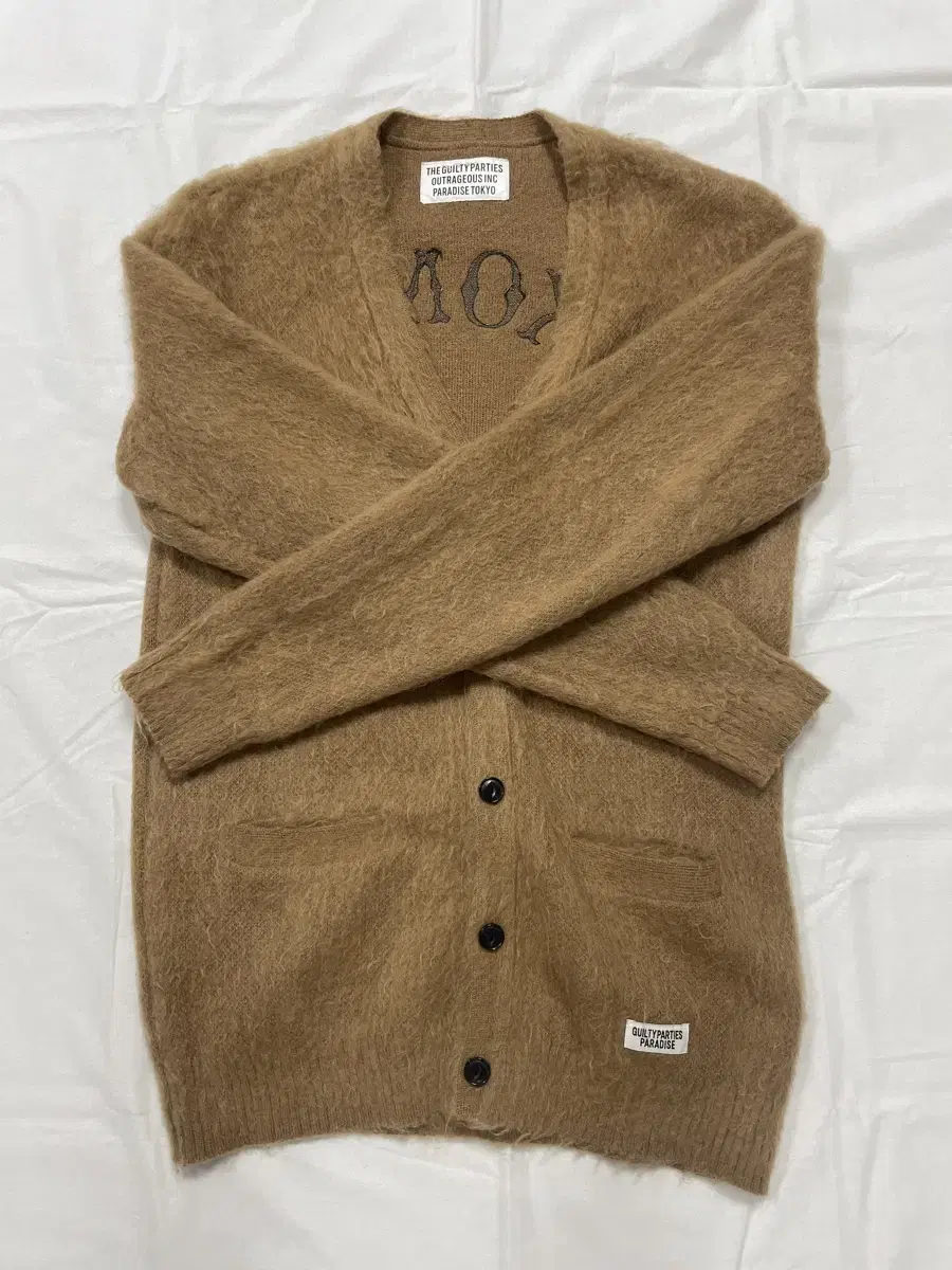 [M] 18FW Wacomaria Mohair Cardigan Light Brown