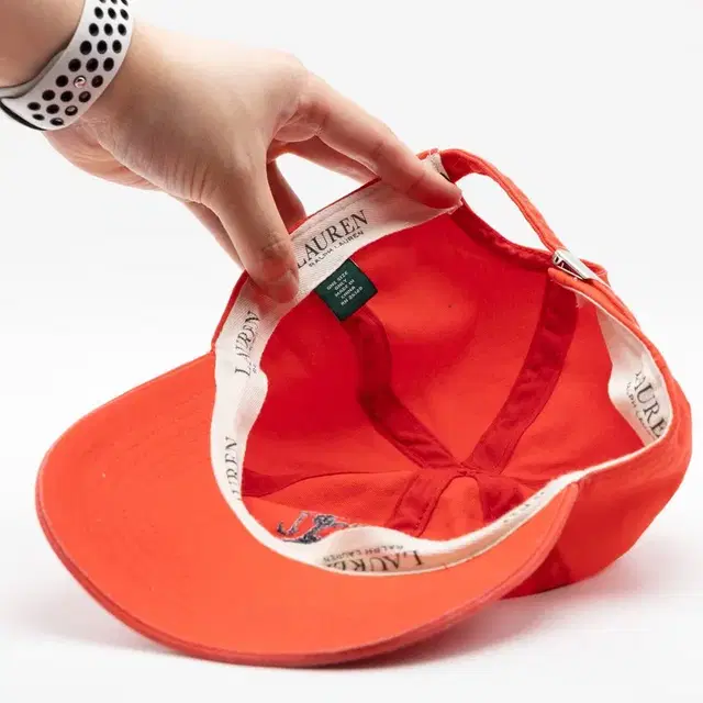 VINTAGE POLO ANCHOR ORANGE HAT [여성용]