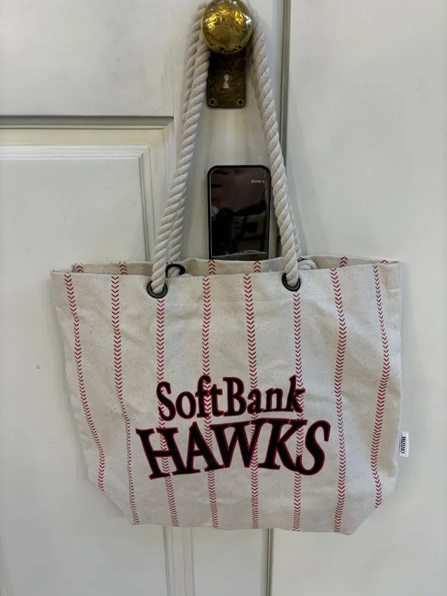 해외일본softBank HAWKS야구에코백 해외한정43*34cm