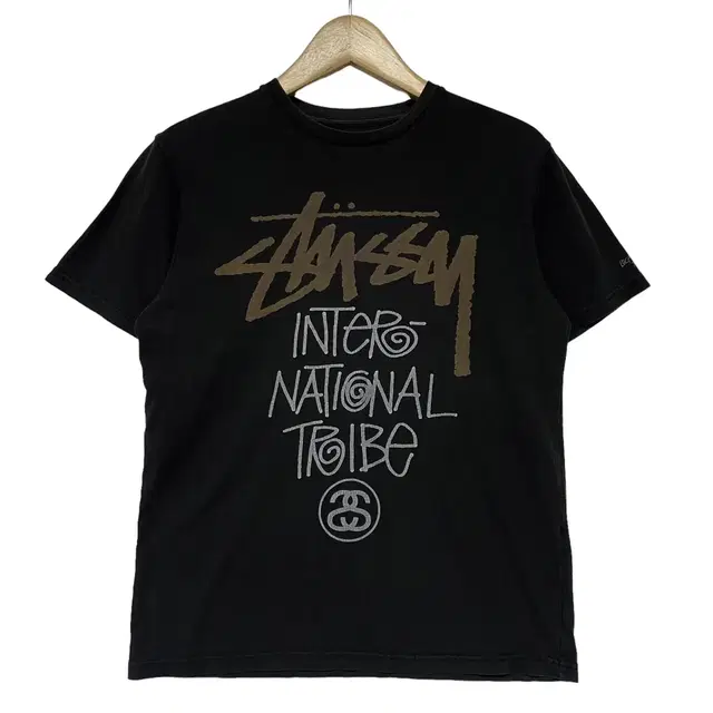 스투시 Stussy 00s 트라이브 브라운 로고 반팔 티셔츠